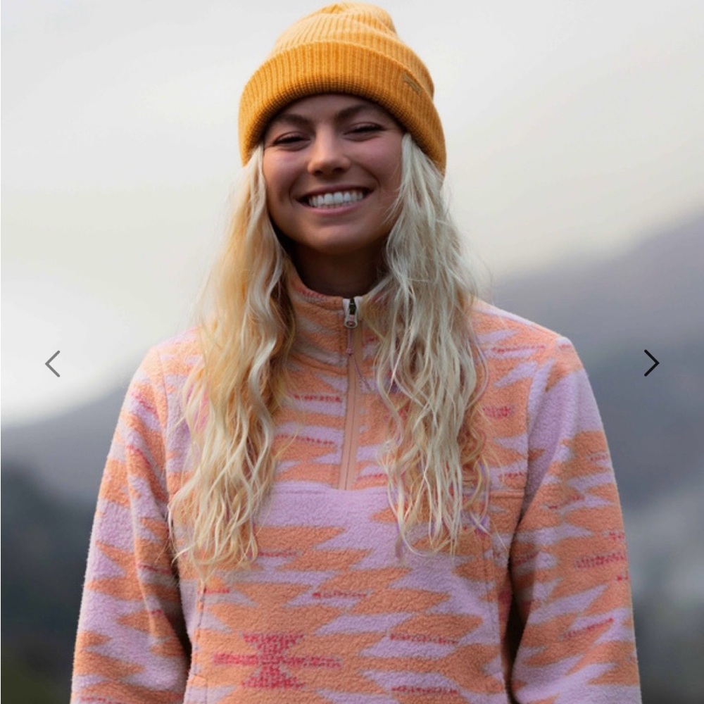 Billabong Lavender and Peach Fleece Pullover